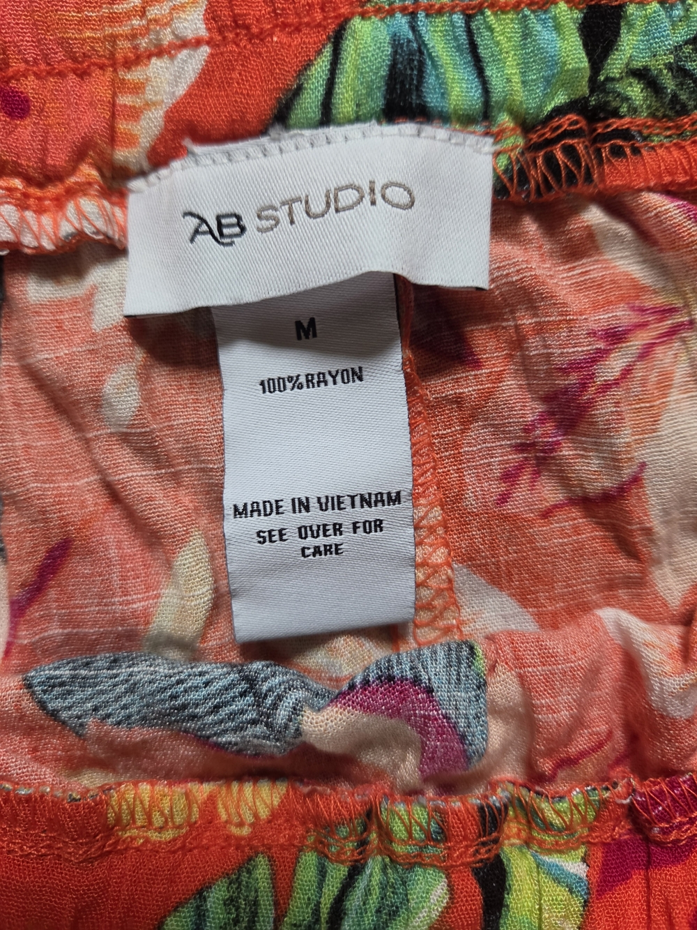 AB Studio Girls' Bright Orange Floral Pull-On Shorts